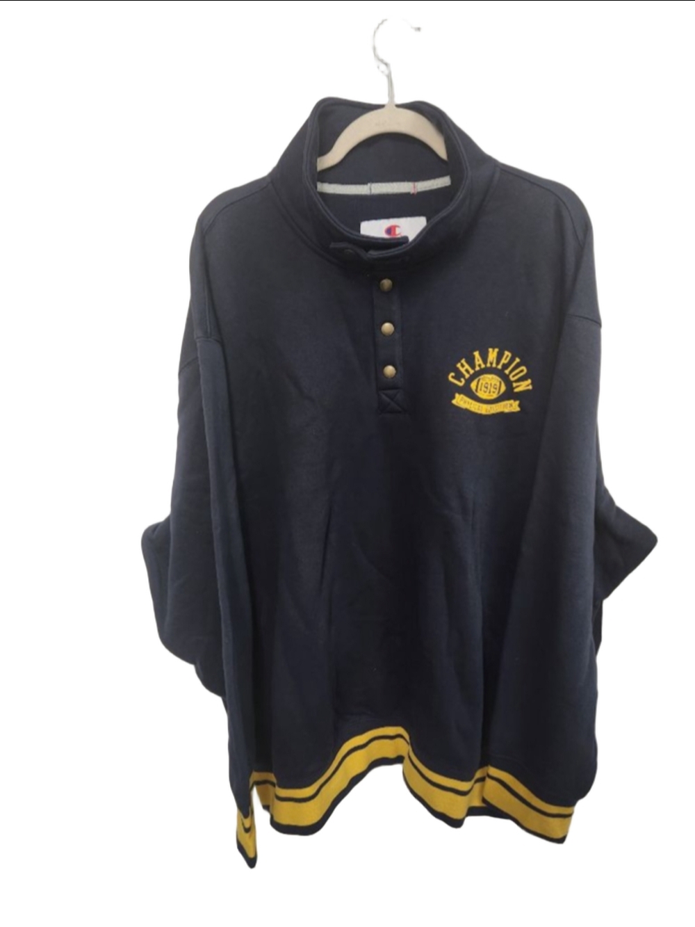 Champion Navy Blue & Yellow Sweatshirt XXL